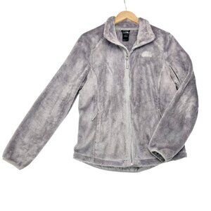 The North Face Purple/Grey Fuzzy Zip Up Jacket Size M
